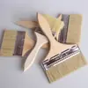 Cepillo de Cerdas de Cerdo Pincel Pincel para Barbacoa Mango Largo Mango de Madera Pincel para Recubrimiento de Pintura de Látex Cepillo de Cerdas Suaves Cepillo para Limpiar Cabello Marrón