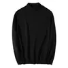 Suéter de cuello medio Otoño e Invierno 2024 para Hombre Camisa base de cuello medio Suéter simple de color liso japonés Moda para hombre