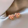 Elegantes Aretes de Corazón Coloridos Morado-Rojos para Mujer, Pequeños y Delicados, Modernos, Únicos, Impresionantes Aretes 2026