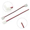 Tira de luces LED con hebilla sin soldadura y conector de línea de 8 mm, 10 mm y 12 mm, monocromática, RGB, de un solo lado y doble cabezal.