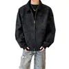 Chaqueta de Nuevo Estilo Otoño/Invierno, Estilo Casual de Gama Alta para Hombres y Mujeres, Solapa, Artículo de Moda, Fresca, Patchwork, Ligeramente Holgada, Atractiva