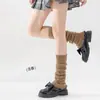 Calcetines de Punto de Color Sólido, Calcetines de Lana, Calcetines de Felpa, Calcetines Estilo JK Japonés, Calcetines hasta la Pantorrilla, Calcetines Lolita de Media Pantorrilla, Calcetines para Piernas Y2K