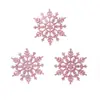 Decoração de Natal presentes floco de neve colorido enfeites de árvore de Natal floco de neve de pó plástico 3 preço