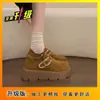 Mocasines Slip-On estilo Birkenstock de suela gruesa para aumentar la altura para mujer, Nuevo modelo 2026, Talla 34, Zapatos casuales versátiles retro para estar en casa