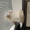 Bolso de mano elegante y de moda para otoño e invierno de 2024, bolso de felpa para mujer, bolso de hombro de gran capacidad para la axila.