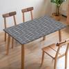 Mantel Geométrico poligonal con Borde Dorado Personalizado para Mesa de Comedor con Borde de Tela Estampado Digital, Mantel Rectangular