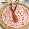 Colgante Natural de Jade Dorado Seda Melocotón para Hombres y Mujeres, Estilo Pareja, con Diseño de Gato, Hebilla de Paz y Adorno de Nube, Mayoreo