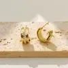Pendientes Metálicos de Forma de C de Alta Gama, Modernos y Versátiles, Accesorios de Lujo Ligero para el Día a Día