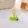 Bonita horquilla de flores dulces de lana tejida con clip superior, accesorio para el cabello, pinza para flequillo de niña, pinza para la cabeza, pinza de pico de pato, pinza creativa