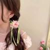 Diadema de encaje estilo Zhao Lusi dulce francés de doble capa tridimensional esponjosa anillo grande de intestino bordado hueco adorno para la cabeza flor accesorios para el cabello