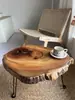 Mesa de Centro Plegable de Madera Maciza, Mesa Pequeña Simple para Balcón Exterior, Mesa Baja Tatami para Sala de Estar, Mesa de Centro para Balcón