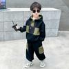 Ropa de Primavera y Otoño para Niños Traje Infantil a Juego de Colores Sudaderas para Niños Conjunto de Dos Piezas Ropa Infantil Nueva 2024 de Comercio Exterior