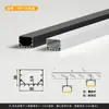 Perfil de Aluminio para Luz Lineal LED Luz Lineal Empotrada Canal de Luz de Aleación de Aluminio Tira de Luz Dura Canal de Aluminio Fuente de Luz Lateral