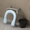 Procesamiento Personalizado de Silla de Inodoro de Acero Inoxidable para Ancianos con Respaldo para Mujeres Embarazadas, Silla de Inodoro Portátil Gris con Cubeta