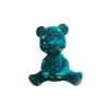 Ornamento de urso de cerâmica fofo, bandeja decorativa de mesa feita sob medida, presente de escritório, lembrança de negócios, item colecionável para membros