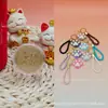 Oro puro 999, cada vez más popular, pequeño colgante de oro, serie de pata de gato flocado, cordón, regalo promocional de tienda de oro