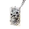 Colar com pingente de nicho 925 prata esterlina masculino e feminino moderno caveira moda personalidade punk hip hop gótico motocicleta escuro