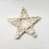 Estrella de Cinco Puntas de Ratán Bola de Ratán Anillo de Madera Decoración Festiva Decoración de Escaparate de Centro Comercial Adornos Colgantes Navideños Decoraciones Colgantes Artículos de Exhibición