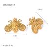 Jingqiao Aretes de acero inoxidable con forma de estrella de mar dorados estilo europeo y americano aretes de alta gama para Instagram aretes de acero de titanio aretes transfronterizos