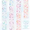 Fita Pet Crepúsculo Série Bolha Iridescente Tema Bolha Recortada Material de Decoração para Diário Adesivos Reutilizáveis 4 Designs