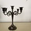 Casamento Europeu Cor Ouro Prata Cobre Retro Mesa de Jantar Bar Metal Ornamentos Românticos de Casamento Castiçal Simples