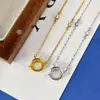 Collar colgante hueco de plata de ley S925, redondo de 10 mm con engaste de cuatro puntas para gema de jadeíta, accesorios de incrustación DIY, cadena para la clavícula para mujer