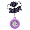 Lindo Dibujo Animado Brillante Elástico Pinza para Insignia de Enfermera Doctor Reloj de Bolsillo de Hospital Reloj de Pecho Pinza Telescópica Reloj para Colgar
