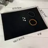 Brincos de argola armazenamento esponja almofada caixa de joias forrada com 100 cinza preto e branco flanela display acessórios DIY