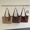 Bolsa Retro de Estampado de Leopardo Relajada Perezosa Nueva Otoño 2026 para Mujer Elegante para el Trabajo de Gran Capacidad Bolso de Hombro Único Bolso Tote