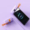 Cápsula inalámbrica de bolsillo transfronteriza banco de energía de 5000 mA mini emergencia auto-cableado soporte para teléfono móvil