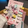 Lindas Pantuflas Pequeñas de Gelatina Accesorios de Resina Pasador DIY Cuerda para el Cabello Explosiones Pegatinas para Refrigerador en stock Zapatos con Agujeros de Pegamento Crema
