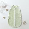 Saco de dormir de doble cara de forro polar coral para otoño e invierno, edredón a prueba de patadas para recién nacidos, pijama cálido de color sólido para bebé