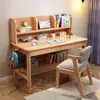 Escritorio Simple de Madera Maciza, Escritorio de Oficina, Mesa de Estudio, Silla de Estudio de Estilo Nórdico Moderno, Juego de Mesa y Silla para Estudiar Infantil