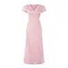 Vestido Longo Estilo Francês para Pausa para o Chá com Mangas Bufantes e Bolinhas, Novo Estilo de Férias Primavera 2026 Vestido de Renda com Patchwork para Mulheres