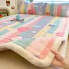 Colchón de terciopelo de leche para Otoño e Invierno Cubierta de cama Manta gruesa de invierno para dormitorio de casa Colcha Sábana para cama de dormitorio de estudiante Manta de cama