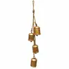 Colgante de Campana Color Latón con Cuerda de Cáñamo, Decoración Colgante de Puerta para Corona de Árbol de Navidad, Colgante de Campana Vintage Personalizado para Árbol de Navidad