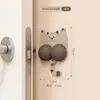 Gato de Dibujos Animados que Levanta Pompas Goma Suave Almohadilla Anticolisión Cojín para Manija de Puerta Pegatina Silenciosa para Uso en Casa, Protector de Pared Anticolisión Amigable con la Pared