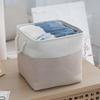 Cesta de Almacenamiento Moderna y Sencilla de Tela, Cesta para Guardar y Organizar Ropa, Cesta Tote Grande de Lino, Almacenamiento al por Mayor