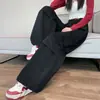 Foto real dos novos calças de trabalho femininas para o outono de 2026, calças casuais de cintura alta, estilo harém, jogger, perna larga, com elasticidade bidirecional, calças esportivas femininas