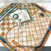 Pañuelo Cuadrado Pequeño de Imitación Seda Lana Algodón Lino, Nuevo Pañuelo de Seda Otoño e Invierno, Versátil para Viajes Diarios, Moda Retro, Chal Elegante de Alta Gama