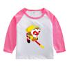 Camiseta de manga comprida para meninos outono nova roupa externa infantil camisa base fina primavera e outono roupas de algodão infantis