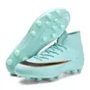 Dropshipping transfronterizo de zapatillas de fútbol para hombre y mujer, de caña alta, con tacos y púas largas, para niños, estudiantes y adultos, para competición y entrenamiento en césped artificial