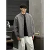 Cardigan de Punto Patchwork Falso Dos Piezas Nuevo Estilo Otoño 2025 para Hombre, Suéter Versátil Juvenil y Elegante, Chaqueta Casual Holgada