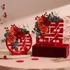 Decoración de Habitación de Boda, Arreglo de Compromiso, Adornos para Sala de Estar y Dormitorio, Carácter de Doble Felicidad 3D, Arreglo Floral de Mesa, Colección Completa de Artículos para Boda