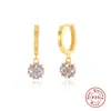Brincos de Prata Esterlina S925 INS Geométricos Coloridos Argola de Orelha Argola de Orelha Europeus e Americanos Mais Vendidos Moda Tendência Conjunto de Brincos Personalizados