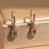 Lote mixto de varios estilos aretes de oro para mujer con colgante geométrico de circón microincrustado joyería de oreja de nicho de alta gama
