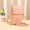 Bolsa Transfronteriza para Teléfono Móvil Nuevo Bolsos de Dama Moda Simple Bolso de Hombro Cartera Vertical Bolso Mensajero Móvil