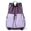 Mochila leve com cordão, bolsa esportiva de badminton estilo japonês, mochila de basquete com cordão de grande capacidade para esportes ao ar livre