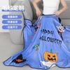 Manta de terciopelo de calabaza y fantasma de Halloween transfronteriza, manta de franela, manta de sofá, manta con impresión digital HD, venta al por mayor