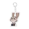 Zootopia Nick Raposa e Judy Coelho Chaveiro de Acrílico Pingente de Mochila de Alta Qualidade Presente Mercadoria de Desenho Animado